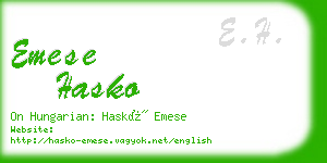 emese hasko business card